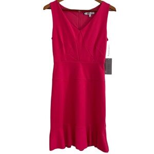 *NWT* Jennifer Lopez Barbie Electric Pink Sleeveless V-Neck Mini Dress Size 2